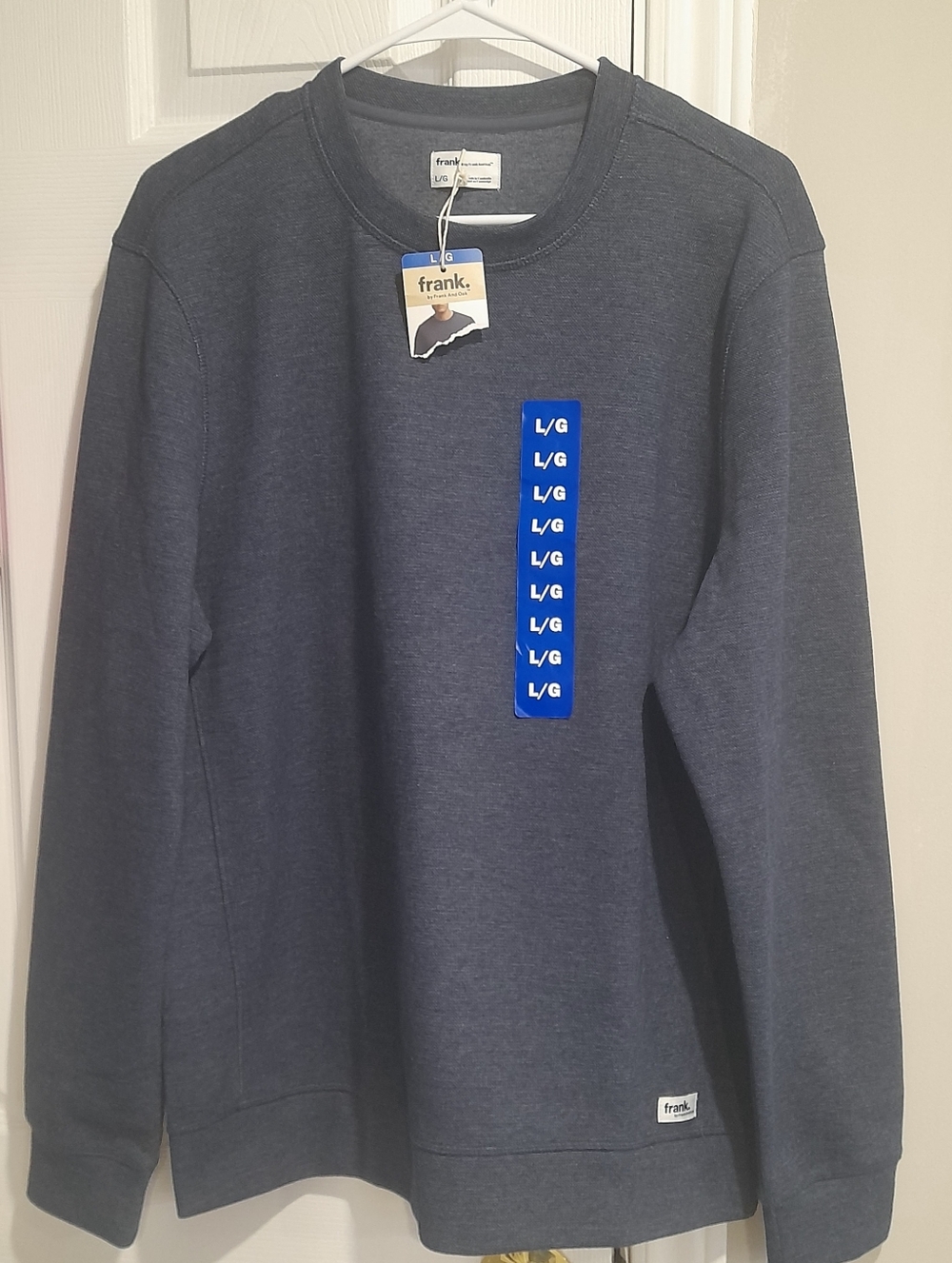 Brand New Frank & Oak Men's Crewneck Sweatshirt - Navy Blue Size L